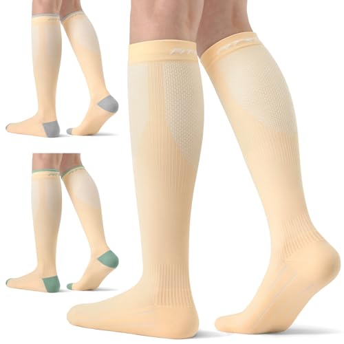 Image of FITRELL 3 Pairs Compression Socks for Women and Men 20-30mmHg-Circulation Support Socks