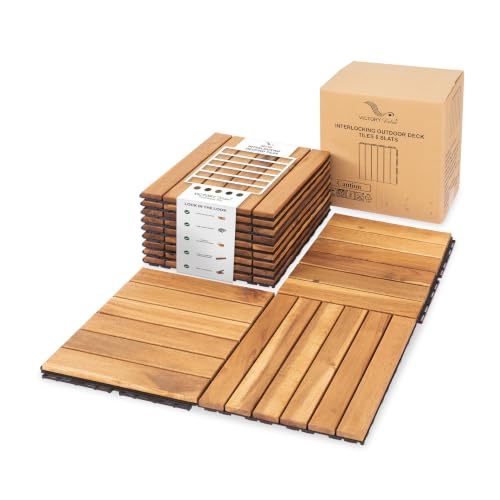 VICTORY RELAX Natural Acacia Wood Deck Tiles