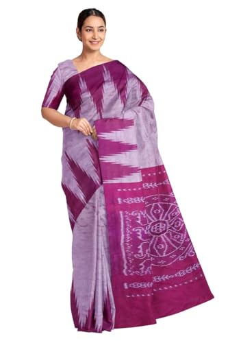 Image of Ikat Women Cotton Saree, Handmade Pure Cotton Khandua Saree, Ikkat Orissa Traditional Handloom Saree Without Blouse 45