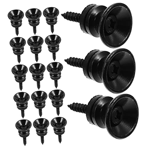 Yardwe 20Sets Metal Bass End Pins with Gasket Screw Durable Guitar Supplies for Electric Acoustic Instruments Non Skid Tail Nail for Secure Attachment