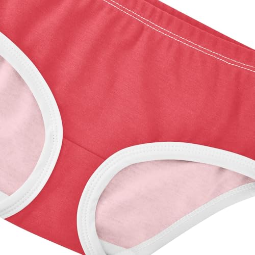 Joisal Bright Toddler Girls Underwear 2t Cotton Girl Panties Cute Alizarin Crimson Red Briefs Underpants4