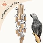 KATUMO Parrot Toys for Large Birds with Detachable Parts, 304 Stainless Steel and Natural Hardwood Chew Toy for Macaw, Cockatoo, African Greys, Medium to Large Parrots, Safe and Durable - Image 3