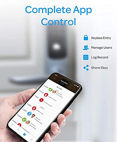ULTRALOQ UL3 BT 2nd Gen Smart Lock (Satin Nickel), 5-in-1 Keyless Entry Door Lock with Bluetooth, Biometric Fingerprint and Touch Digital Keypad, Smart Door Lock Latch Edition - Thumbnail 5