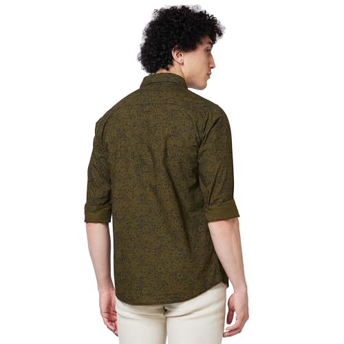 Image of Spykar Printed Full Sleeve Regular Fit Shirt for Men