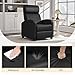 Yaheetech Recliner Chair PU Leather Recliner Sofa Home Theater Seating with Lumbar Support Overstuffed High-Density Foam & Pocket Springs, Push Back Recliners Armchair for Living Room