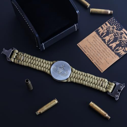 Pulsera Paracord Ejército, Regalo Veterano 22 cm miniatura 3