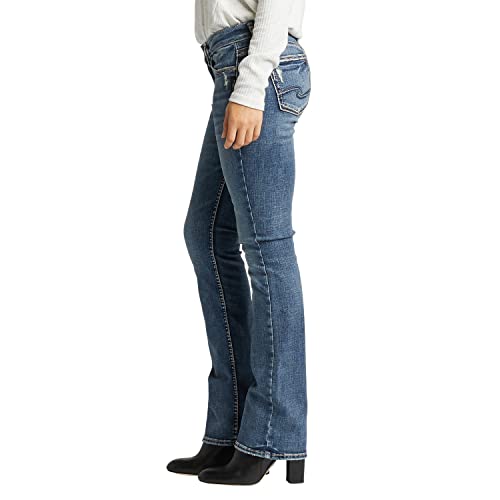 Image of Silver Jeans Co. Women's Elyse Mid Rise Comfort Fit Slim Bootcut Jeans