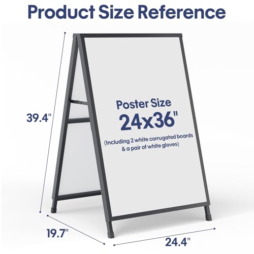 Image of GUOHONG 2Pack A Frame Sign 24x36 Inch, Sandwich Board Sidewalk Sign