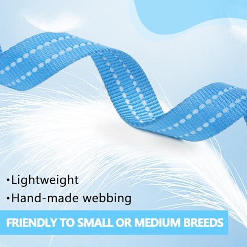 Long Dog Leash XiaZ Training Leashes 10/15/20/30/50/100ft Long Lead for Dogs 30ft Training Leash for Outside Blue 30 Foot Nylon Padded Handle Reflective Hiking Yard — view 6