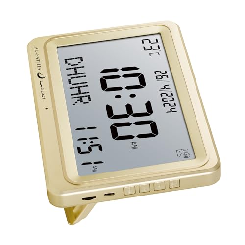 Réveil de prière LCD Azan avec double haut-parleur et alarme programmable