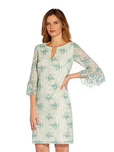 Image of Adrianna Papell Women's Lace Bell Sleeve Shift