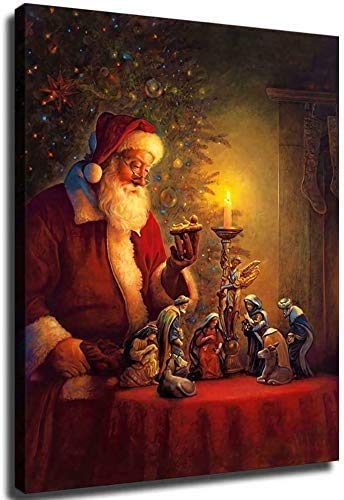 Amazon.com: ZL Christmas Santa Claus HD Prints Oil Paintings Home
