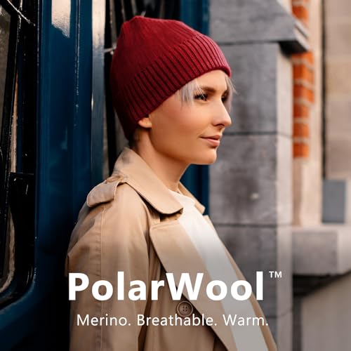 Image of TOP-EX PolarWool Merino Wool Beanie with Soft Polartec Fleece Lining | Soft merino wool with Polartec fleece lining delivers lasting warmth, comfort and a roomy fit for everyday winter wear
