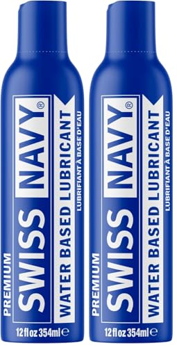 Image of Swiss Navy Premium Water-Based Lubricant - 12 oz - Lubricating Gel for Men, Women & Couples - Toy Safe - Non-Staining Formula - Compatible with Latex & Condoms (Pack of 2)