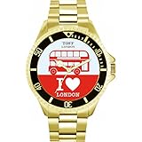  Toff London Montre Red Double Decker Bus