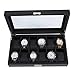 BASTUO Watch Box 12 Slots Watch Display Case Organizer for Men Watch Storage Case with Carbon Fiber Design, Jewelry Drawer Box with Glass Top and Lockable, Black