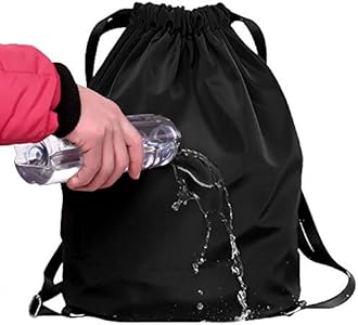 Peicees Waterproof Drawstring Sport Bag Lightweight Sackpack Backpack for Men and Women