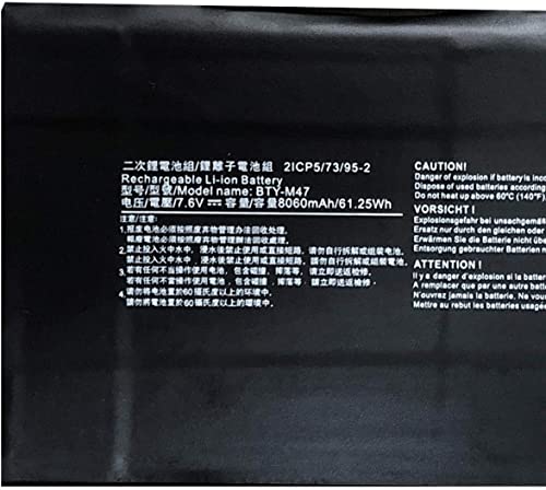 Uenergy Bateria de laptop 61.25Wh 4Cell BTY-M47 para MSI GS40 6QE-006XCN 6QE-009XTH 6QE-055XCN GS43