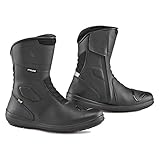 Fabricado en Italia. Falco Libertad 2.1 Carretera Estilo CE Aprobado Resistente al Agua para Moto Botas Negro