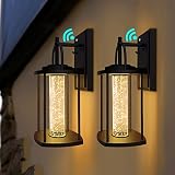 LED Dusk to Dawn Outdoor Wall Lighting Modern Porch Lights, Exterior Light Fixtures Waterproof Outsi