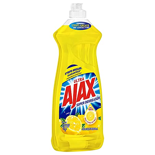 Image of Ajax 44673 Dish Detergent Lemon Scent 28 oz Bottle 9 /Carton
