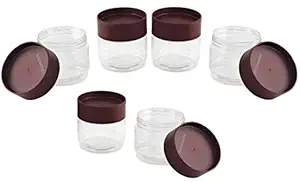 cello modustack airtight plastic pet canister set, 6 pieces, 500 ml, clear