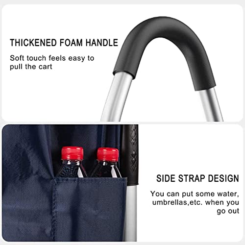 Einkaufstrolley Einkaufswagen Einkaufswagen Tragbarer Einkaufswagen mit großer Kapazität, Leichter Faltbarer… – Bild 8