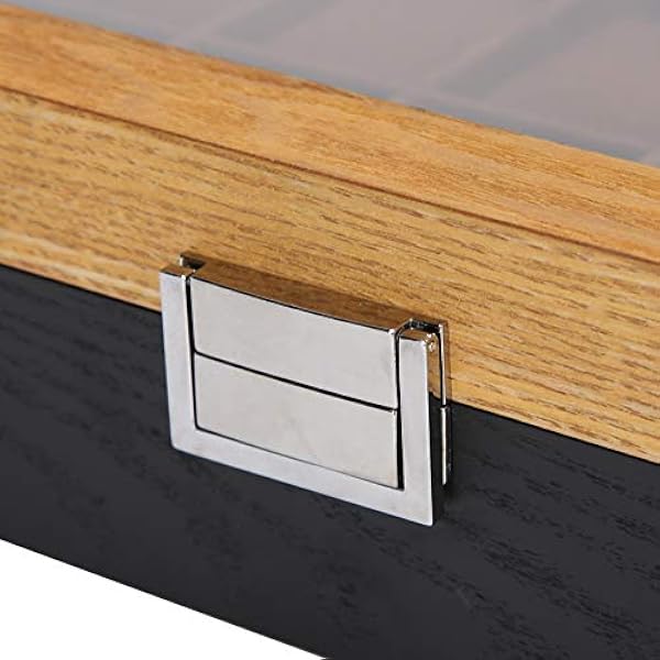 Horlogedoos met 12 sleuven, houten horloge-organizer Klassiek vintage horloge-display Opbergkoffer 2-kleurig voor heren dames