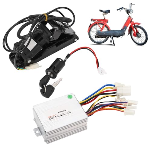 Alomejor Elektrisches Fahrrad Controller 24V 500W Gaspedal Geschwindigkeitsregler Set mit Sperrschl¨¹sseln f¨¹r Fahrradzubeh?r Zubeh?r Teil