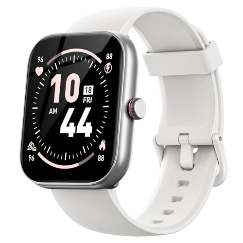 Smartwatch Herren Damen mit Telefonfunktion Alexa Integriert -Fitnessuhr 110+ Sportmodi &IP68-1,91 Schrittzähler Uhr für Android iOS Armbanduhr mit Pulsmesser SpO2 Stress Schlafmonitor -Weiß