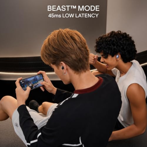 Image of boAt Airdopes Plus 214, Up to 55 Hrs Playtime, Dual Mics with ENx Tech, Sleek Bean Design, 10mm Drivers, Voice Assistant, Beast Mode, ASAP Charge, IWP Tech TWS Earbuds with mic(Lavender Haze)