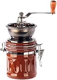 Rosenstein & Söhne Handkaffeemühle: Kaffeemühle 'Genua' mit Keramik-Mahlwerk und Keramik-Aroma-Behälter (Manuelle Kaffeemühle, händisch, Duft)