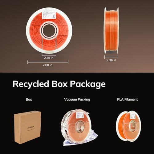 Image of AMOLEN 3D PLA Printer Filament, 1.75mm Glow in The Dark Orange PLA Filament for 3D Printing, Best with UV Lamps, 1kg Spool (2.2lbs), Dimensional Accuracy + /- 0.02 mm, Fit Most FDM 3D Printers