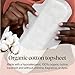 Cora 100% Organic Cotton Topsheet Pads (24 Maxi Overnight Pads)