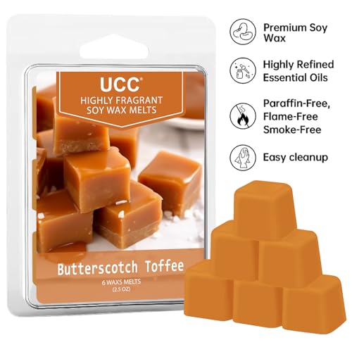 Image of UCC Plant Based All Natural Fall Wax Melts, Highly Scented Fragrances, Long Lasting Premium Soy Scented Melts Cubes, Wax Melts Tarts, Colored Wax Melt - 4 Pack