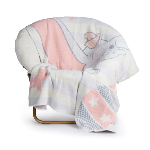 Image of Jay Franco Kids Feather Knit Blanket - 50 inch x 60 inch Inch Soft & Cozy Plush Throw for Bedroom & Couch Decor, Official Licensed Product, Multi - Dumbo