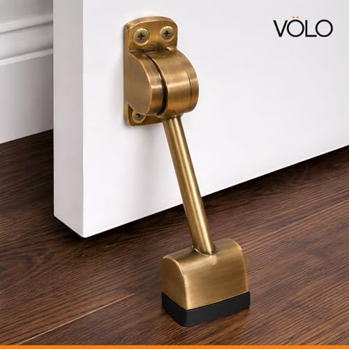 Image of Volo Powerful Working Antique Door Stopper Sqaure with Screws for Home, kitches and Offices (Color : Antique)