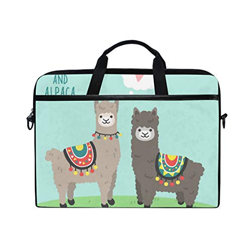 Funda para portátil de 13 a 14 pulgadas Love Llama Alpaca de neopreno con cierre