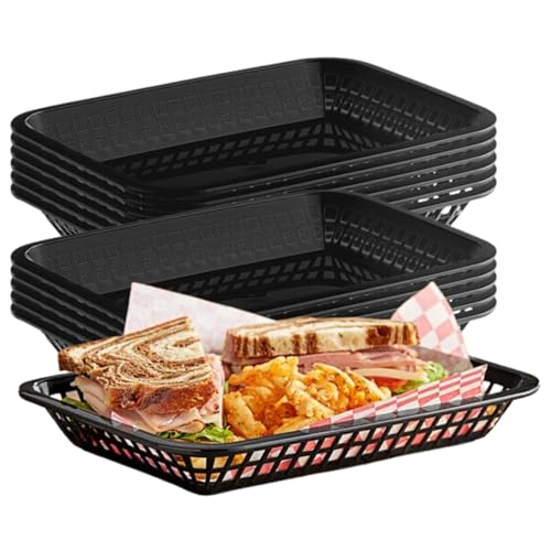 TableCraft Products C1079BK Cash and Carry Grande Basket Large Black (Pack of 12)