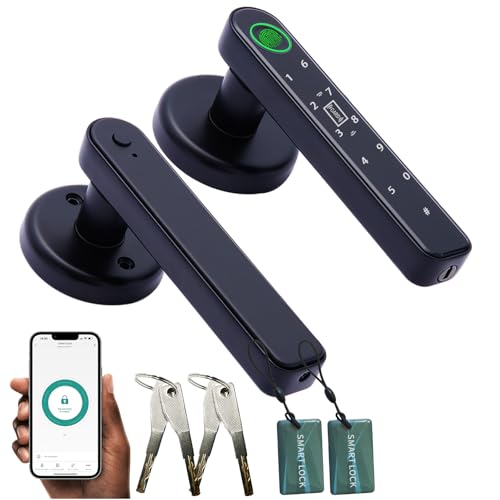 Fingerprint Door Lock, 5 in 1 Smart Door Lock with ...