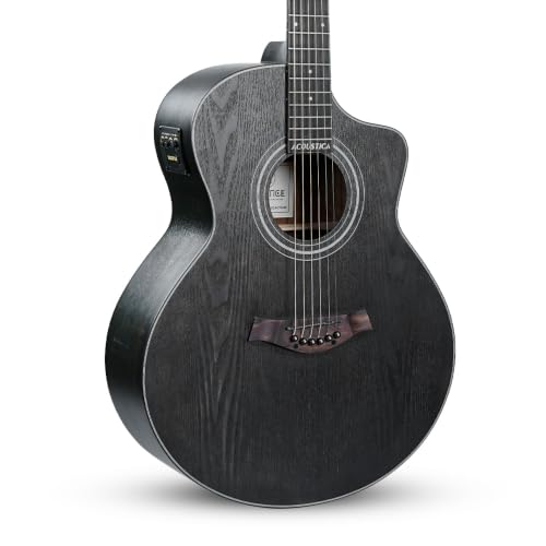 Image of Kadence A06EQ-N-TMBK Acoustica 40 inch Electro Acoustic Guitar - Matte Black