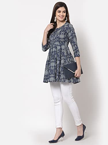 Image of KBZ Women's Cotton Printed Regular Flared Top