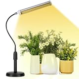 Grow Lights for Indoor Plants 10 inch Lamp Full Spectrum Desk LED Grow Light with Base For Indoor Plant Growing Lamp, Adjustable Gooseneck, Suitable Plants Growth (Without USB Plug) (105 LEDS)