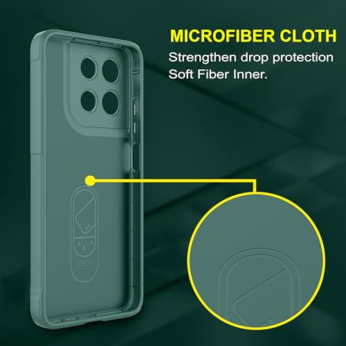 Image of amazon basics Back Case Cover for Motorola G57 Power 5G | Compatible for Motorola G57 Power 5G Back Cover | Liquid Silicon Magic Case with Camera Protection | Dark Green