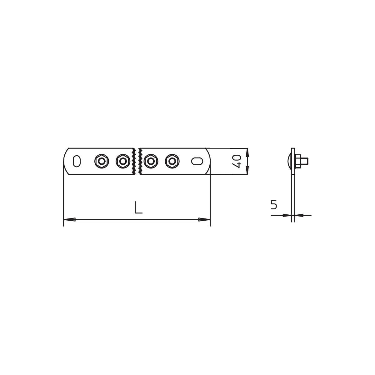 obo-bettermann – Stange Schiene 1802 10 x M10 Kupfer