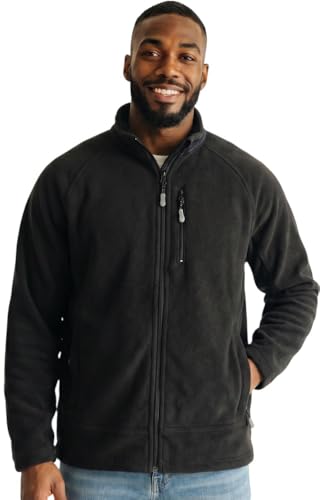Image of ToBeInStyle Men's Zip Up Long Sleeve High Collar Polar Fleece Jacket