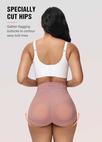 Image of SHAPSHE High-Waisted Shapewear Panties, Tummy Control & Butt Shaping | Double-Layer Compression | 4 Flexible Waist Stays | Silicone Waist & Leg Grips | Unpadded Butt Contour | Lace-Trimmed Legs