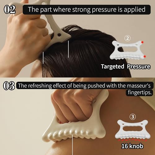 ROSE DE JARDIN Ceramic Gua Sha, Face&Body Guasha, Korean Gausha, Face Lift, Muscle Relief Massage Board, Skin Care Gift for Men Women - Image 9