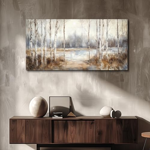 Large Wall Art for Living Room Canvas Wall Decor for Bedroom Field Scenery Watercolour Wall Painting Office Decorations Stretched and Framed Wall Pictures Artwork Ready to Hang Home Decor