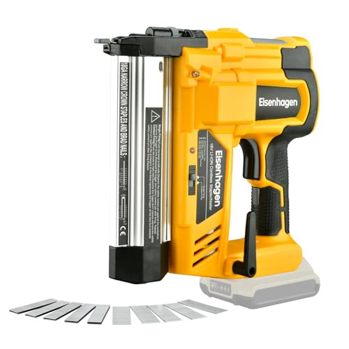 Eisenhagen 2-in-1 Cordless Brad Nailer & Stapler,18GA Battery Nail Gun